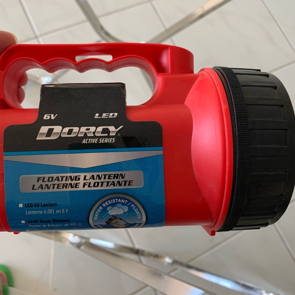 Red Flashlight with Handle